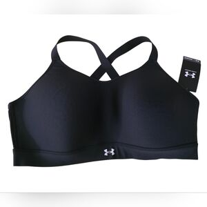 Under Armour Sports Bra Black Plus Size Large NWT
